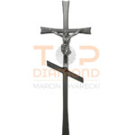 KRZYŻ ALUMINIOWY Z WIZERUNKIEM PRAWOSŁAWNY 48cm