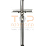 KRZYŻ WISZĄCY ZE STALI NIERDZEWNEJ SZABLA PROSTA Z WIZERUNKIEM