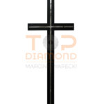 KRZYŻ ZE STALI NIERDZEWNEJ KWADRAT Z ROWKIEM CZARNY