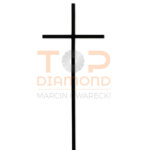 KRZYŻ PROSTY 1x1CM CZARNY