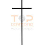 KRZYŻ MOSIĘŻNY SZTORC 10x20mm CZARNY 60cm