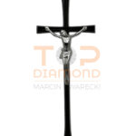 KRZYŻ KRESKA ROMANO CZARNY Z WIZERUNKIEM 40cm