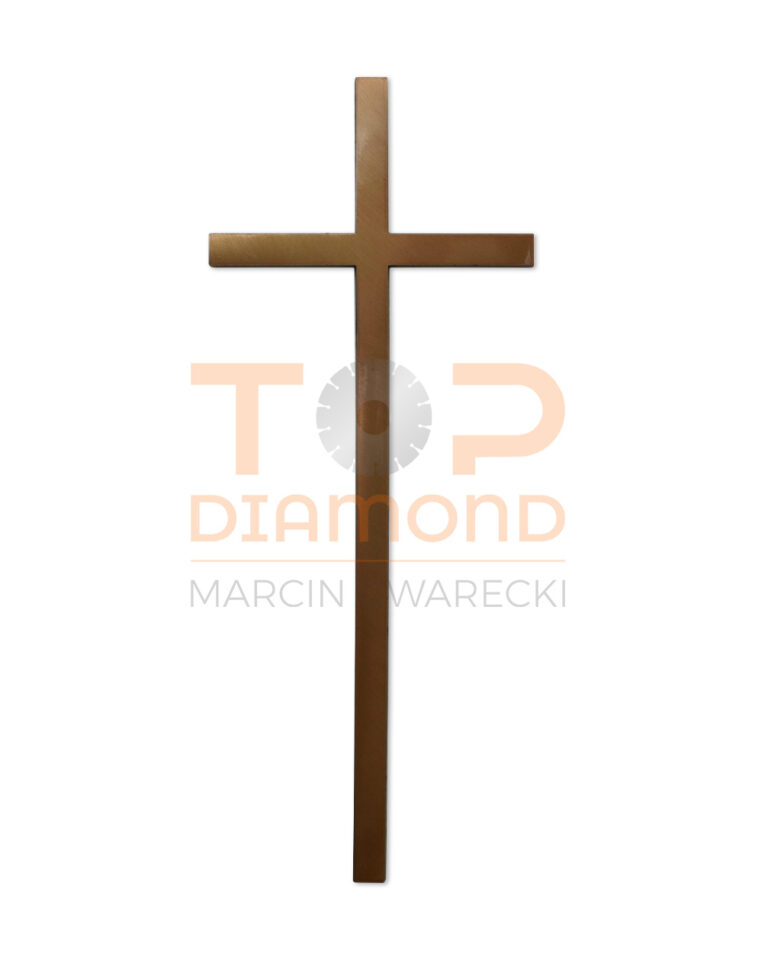 KRZYŻ MOSIĘŻNY 50cm WŁOCH PŁASKI 2×1