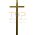 KRZYŻ Z 50cm ŻÓŁTY PŁASKI 2×1 - 50 cm BEZ WIZERUNKU