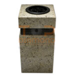 WAZON GRANITOWY KWADRATOWY ASTORIA GOLD ZE WSTAWKĄ SZWED