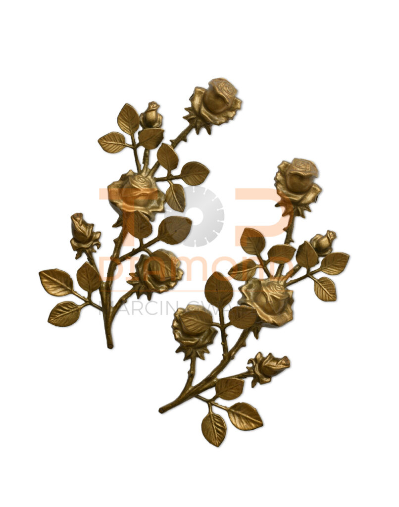 RÓŻA MOSIĄŻNA PRZESTRZENNA 29,5cm WŁOCH