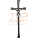 KRZYŻ ZE STALI NIERDZEWNEJ BLASZKA Z WIZERUNKIEM