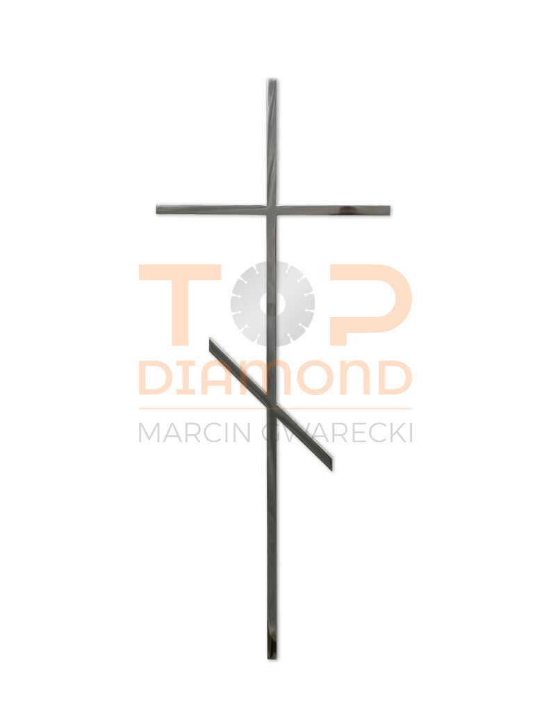 KRZYŻ PRAWOSŁAWNY ZE STALI NIERDZEWNEJ 1x1cm KWADRAT 60cm