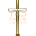 KRZYŻ NIERDZEWKA KT11 ŁUKOWATY ŻAGIELEK 80cm ST ZŁ