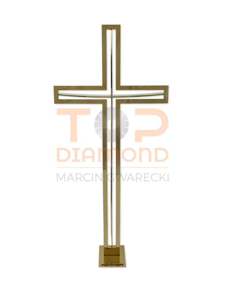KRZYŻ NIERDZEWKA KT11 ŁUKOWATY ŻAGIELEK 80cm ST ZŁ