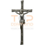 KRZYŻ ZE STALI NIERDZEWNEJ BLASZKA DRZEWKO 46cm