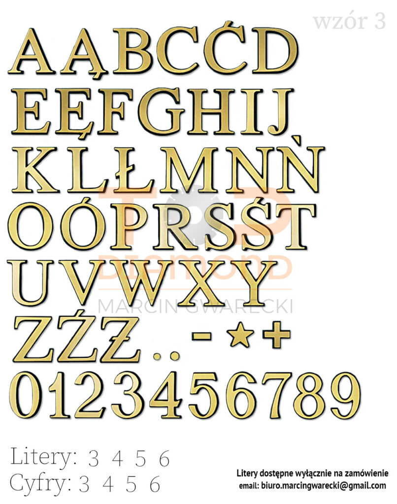 LITERA MOSIĘŻNA WZÓR (III)