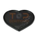 PODSTAWKA Z ŻYWICY POD ZNICZ SERCE Z RÓŻĄ CZARNA